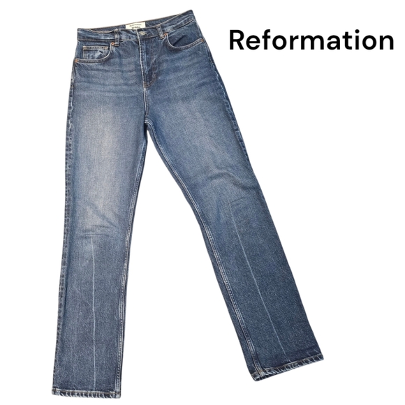 Reformation Liza Ultra High Rise Straight Jeans Size 27 - Picture 1 of 10